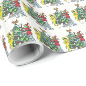 Monsters die kerstboompapier decorteren cadeaupapier (Rol Hoek)