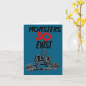 Monsters Do Exist Werlifting Motivational _1  Kaart (Gele Bloem)