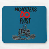 Monsters Do Exist Werlifting Motivational _1  Muismat (Voorkant)