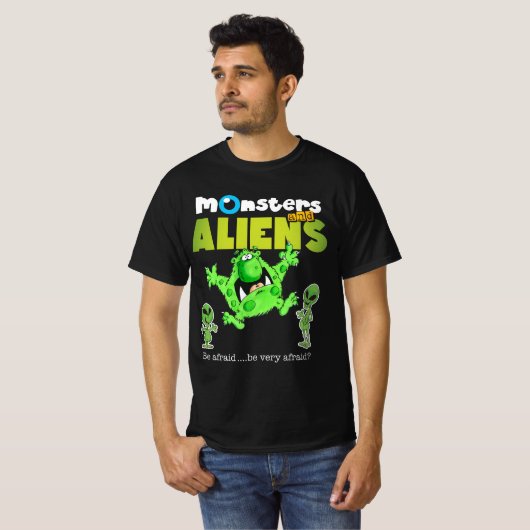 Monsters en Aliens V3 T-shirt (Voorkant volledig)