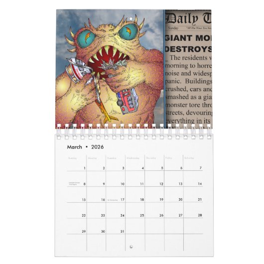 Monsters en meer kalender (Mar 2026)