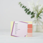 Monsters en notities verven visitekaartje (Staand voorkant)