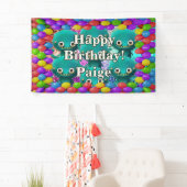 Monsters Gepersonaliseerde karakter verjaardag ban Spandoek (Insitu)