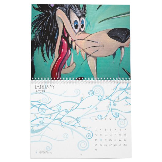 Monsters, grotten en Labels 2012 Kalender van 12 m (Jan 2027)