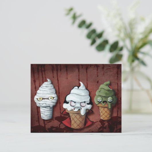 Monsters Halloween Team! Briefkaart (Staand voorkant)