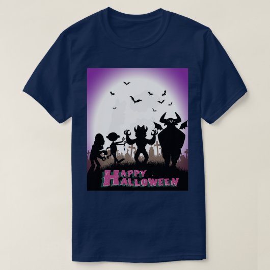 MONSTERS HAPPY HALLOWEEN T-SHIRT (Design voorkant)