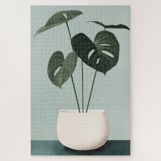 Monsters in een witte pot legpuzzel