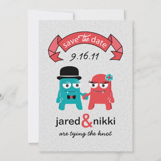 Monsters in liefde Save the Date (Voorkant)