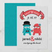 Monsters in liefde Save the Date (Voorkant / Achterkant)