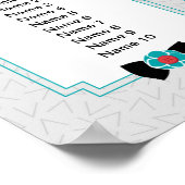 Monsters in Love Wedding Table Plan Poster (Hoek)