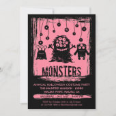 Monsters jaarlijkse Halloween kostuum party uitnod Kaart (Voorkant)