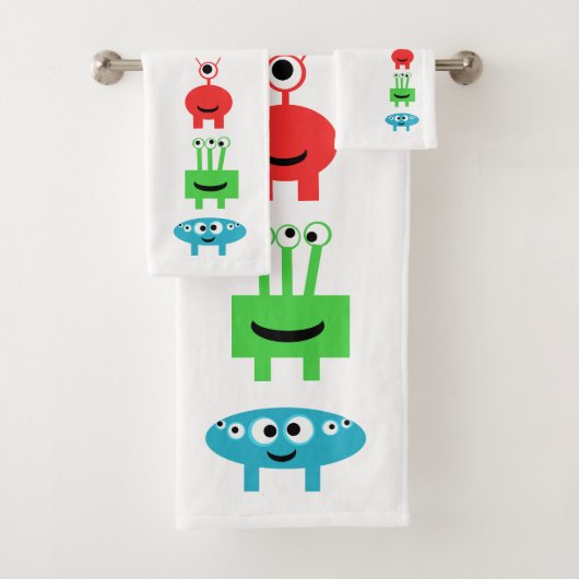 Monsters Jongens Leuk Schattig Grappig Bad Handdoe Handdoek (Insitu)