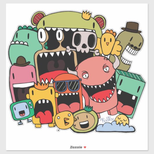 Monsters Jongens Schattige Scary Graf Street Vinyl Sticker (Vel)