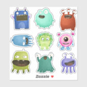 Monsters kinder sticker verpakking (Vel)