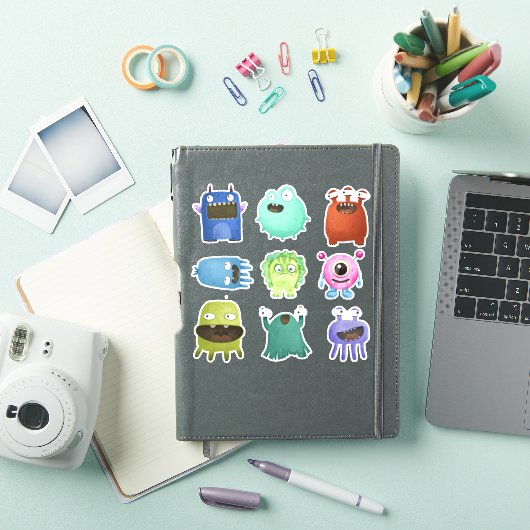 Monsters kinder sticker verpakking (iPad Cover)