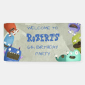 Monsters kinder welkom spandoek (Horizontaal)