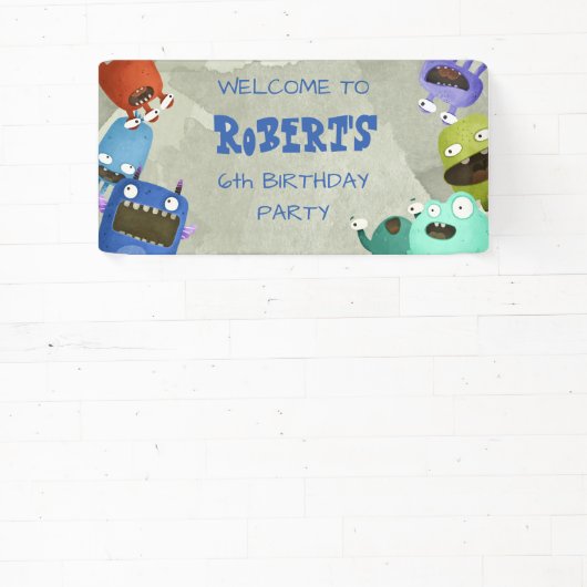 Monsters kinder welkom spandoek (Insitu)
