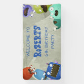 Monsters kinder welkom spandoek (Verticaal)