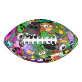 Monsters Leuke Karakters Halloween Patroon American Football (Voorkant)