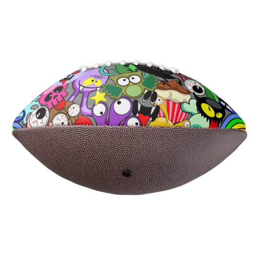 Monsters Leuke Karakters Halloween Patroon American Football (Gedraaid 270)