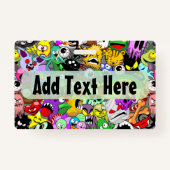 Monsters Leuke Karakters Halloween Patroon Badge (Achterkant)