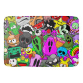 Monsters Leuke Karakters Halloween Patroon Badmat (Voorkant)
