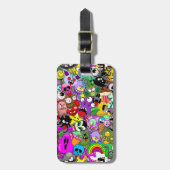 Monsters Leuke Karakters Halloween Patroon Bagagelabel (Voorkant verticaal)