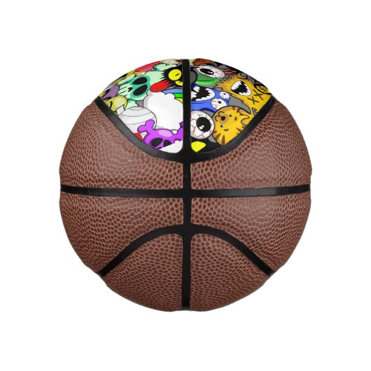 Monsters Leuke Karakters Halloween Patroon Basketbal (Rechts)