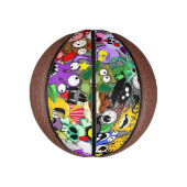 Monsters Leuke Karakters Halloween Patroon Basketbal (Verticaal)