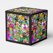 Monsters Leuke Karakters Halloween Patroon Bedankdoosjes (Achterkant)