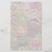 Monsters Leuke Karakters Halloween Patroon Briefpapier (Voorkant)