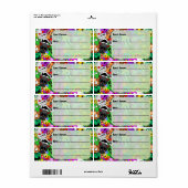 Monsters Leuke Karakters Halloween Patroon Etiket (Full Sheet)