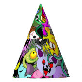 Monsters Leuke Karakters Halloween Patroon Feesthoedjes (Achterkant)