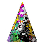 Monsters Leuke Karakters Halloween Patroon Feesthoedjes (Links)