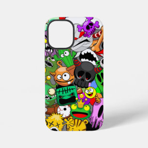 Monsters Leuke Karakters Halloween Patroon iPhone 12 Mini Hoesje