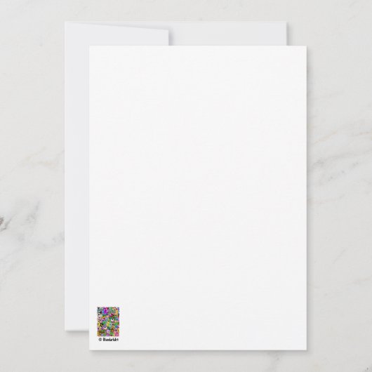 Monsters Leuke Karakters Halloween Patroon Kaart (Achterkant)