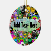 Monsters Leuke Karakters Halloween Patroon Keramisch Ornament (Rechts)