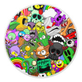 Monsters Leuke Karakters Halloween Patroon Keramische Knop (Voorkant)