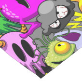 Monsters Leuke Karakters Halloween Patroon Korte Tafelloper (Hoek)