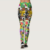 Monsters Leuke Karakters Halloween Patroon Leggings (Achterkant)