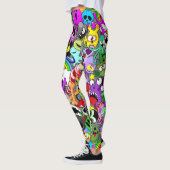 Monsters Leuke Karakters Halloween Patroon Leggings (Links)