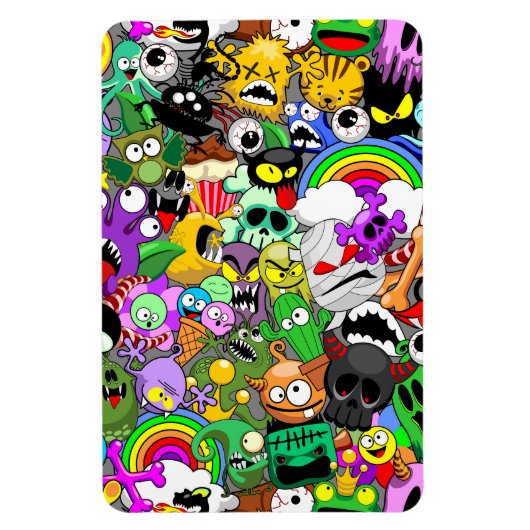 Monsters Leuke Karakters Halloween Patroon Magneet (Verticaal)