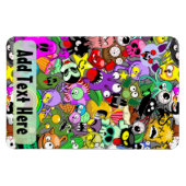 Monsters Leuke Karakters Halloween Patroon Magneet (Horizontaal)