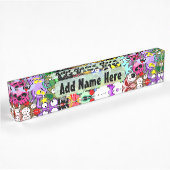 Monsters Leuke Karakters Halloween Patroon Naambordje