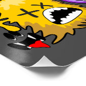 Monsters Leuke Karakters Halloween Patroon Perfect Poster (Hoek)