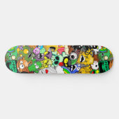 Monsters Leuke Karakters Halloween Patroon Persoonlijk Skateboard (Horizontaal)