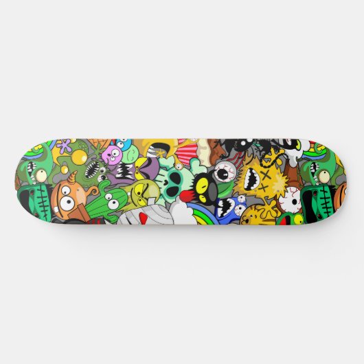 Monsters Leuke Karakters Halloween Patroon Persoonlijk Skateboard (Horizontaal)