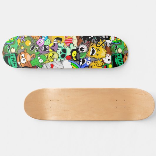 Monsters Leuke Karakters Halloween Patroon Persoonlijk Skateboard (Horizontaal)