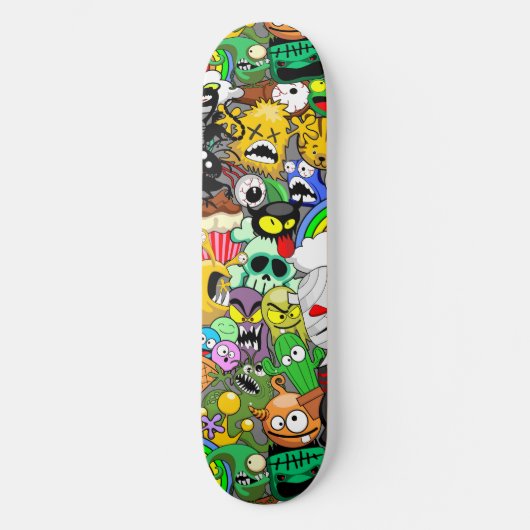 Monsters Leuke Karakters Halloween Patroon Persoonlijk Skateboard (Voorkant)