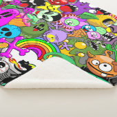 Monsters Leuke Karakters Halloween Patroon Sherpa Deken (3/4)